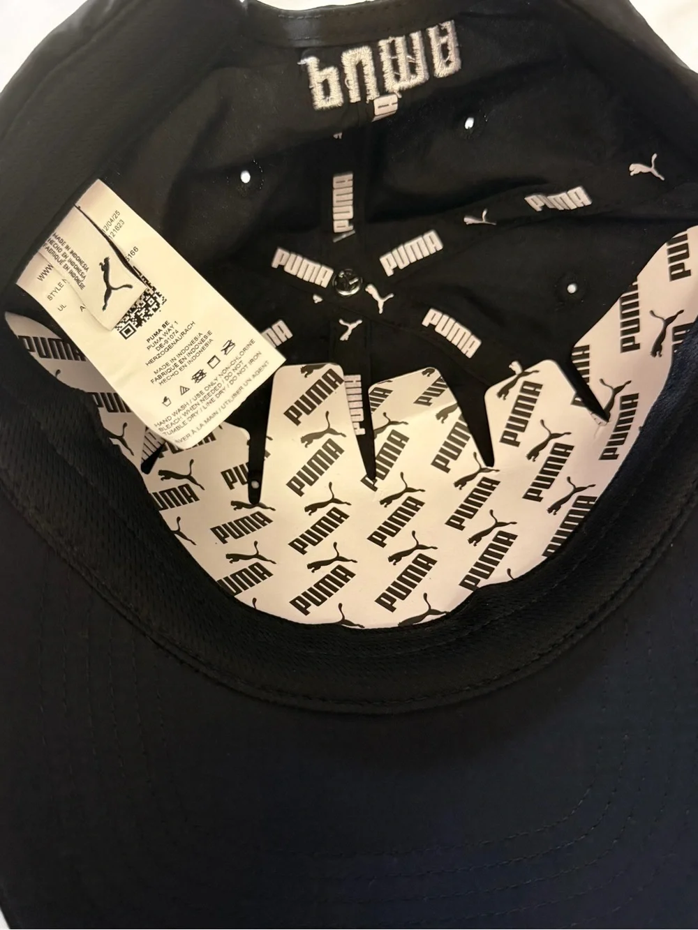 Puma Kids Navy Cap with White Puma Cat Logo